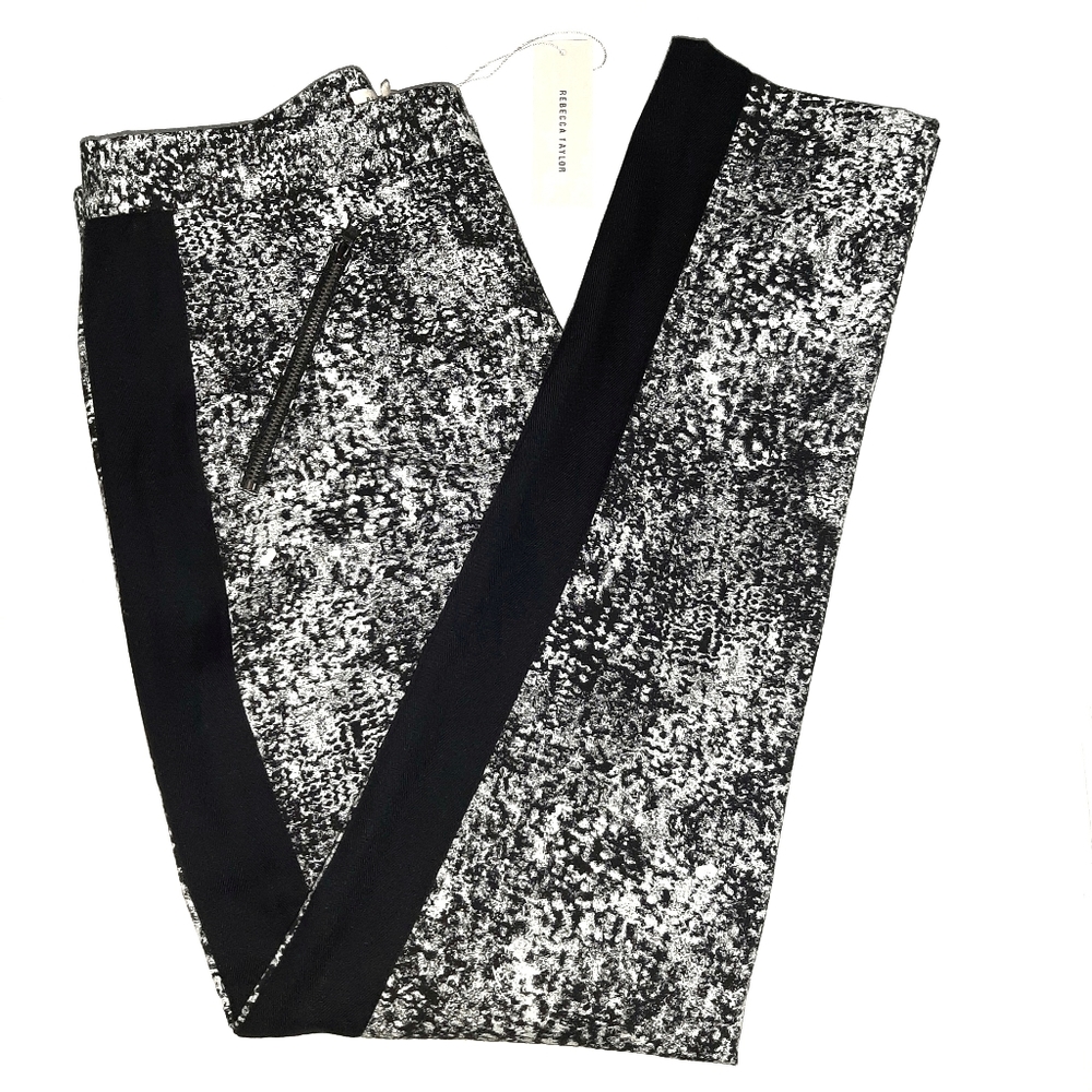 REBECCA TAYLOR Animal Jacquard Pants Size 4